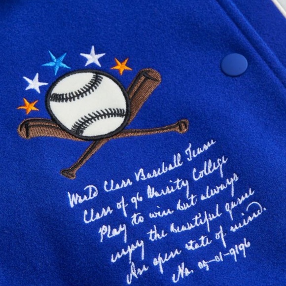 Blue Baseball Jacket, H&M, Size M - Picture 3 of 3